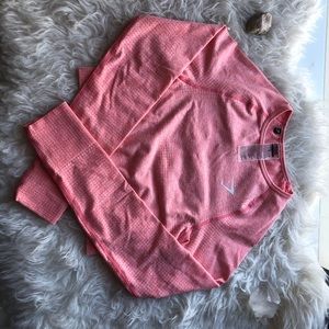 NWOT gymshark coral vital long sleeve crop size S